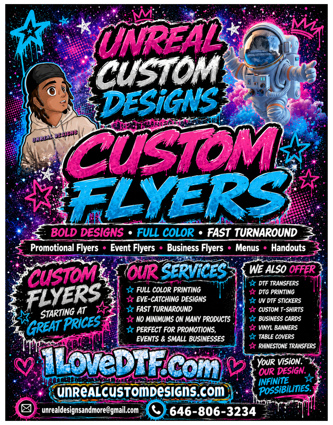 Custom 8.5 x 11 Flyers